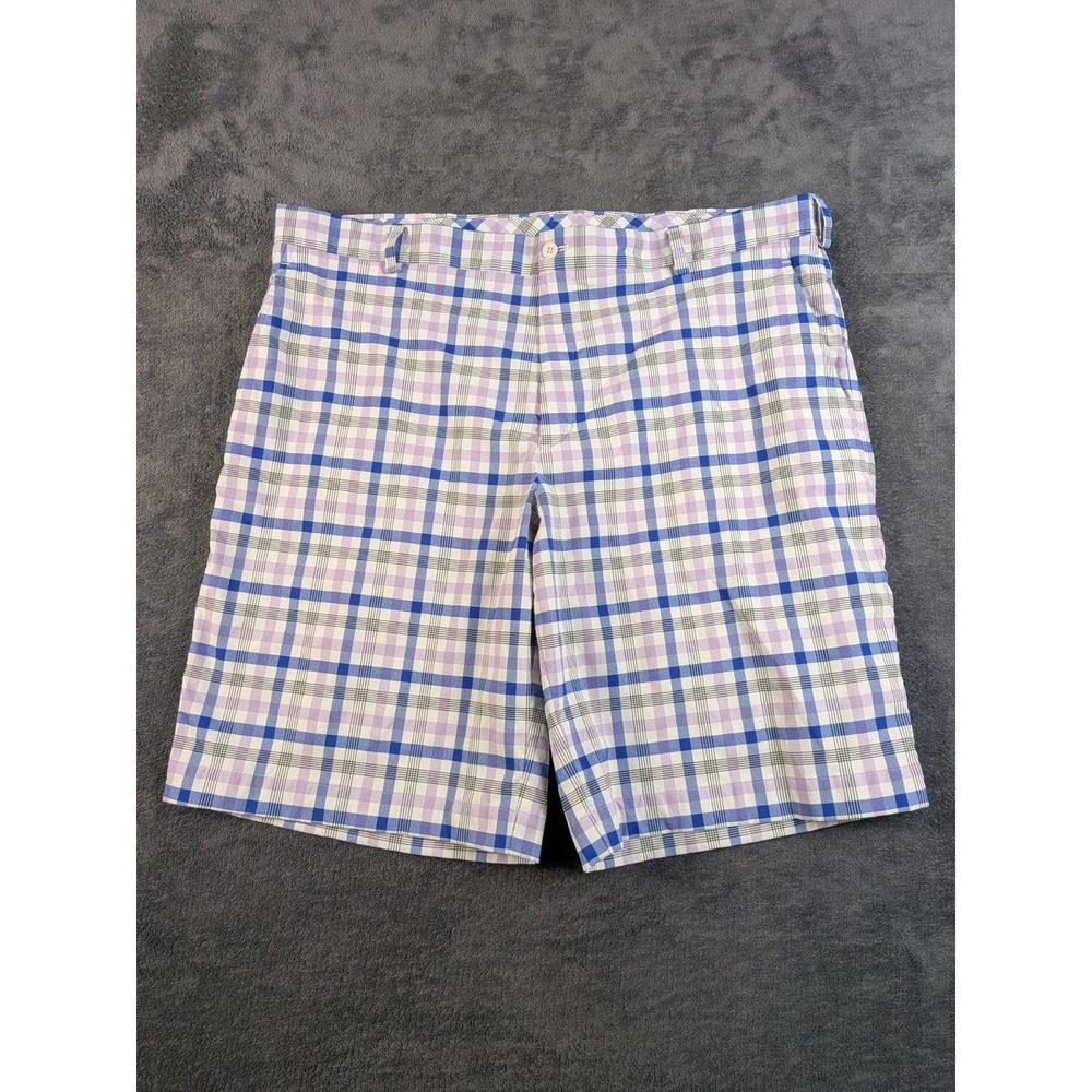 Nike Golf PGA Tour Dri Fit Standard Fit Flat Front Plaid Shorts Men's 40x 11"